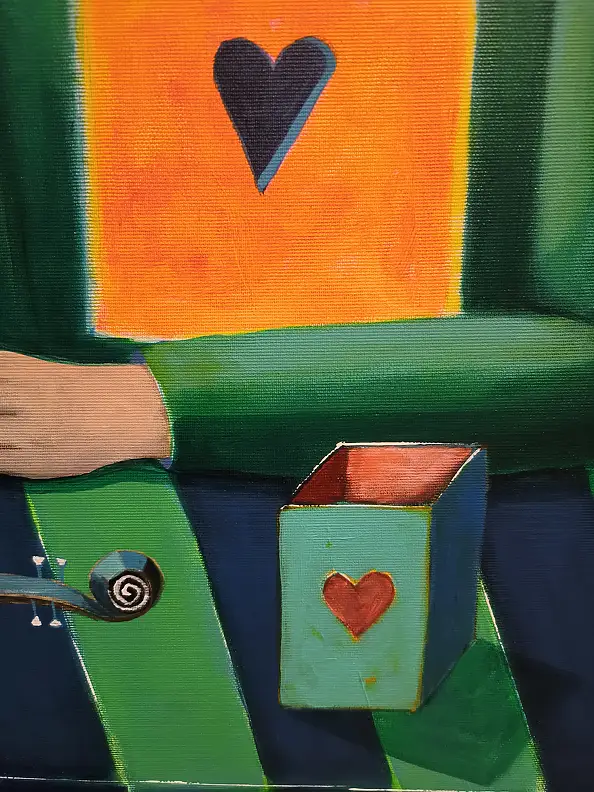 Mirosław Nowiński, The key of love, Acrylic painting - canvas, 100 x 100