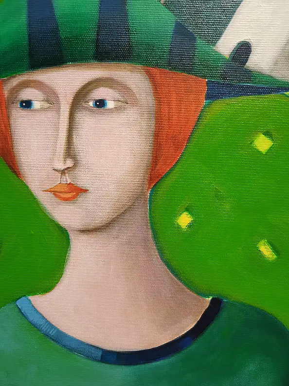 Mirosław Nowiński, The key of love, Acrylic painting - canvas, 100 x 100