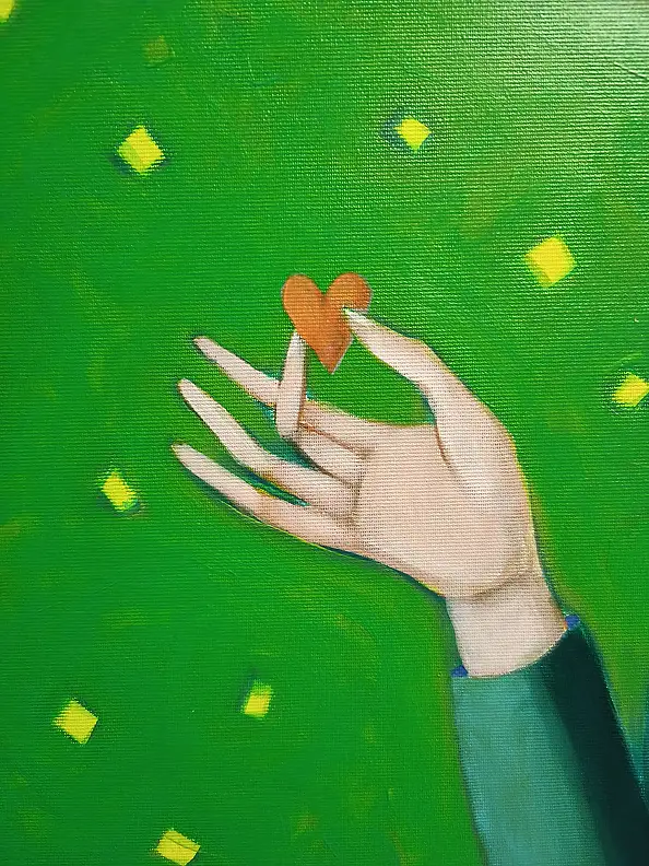 Mirosław Nowiński, The key of love, Acrylic painting - canvas, 100 x 100