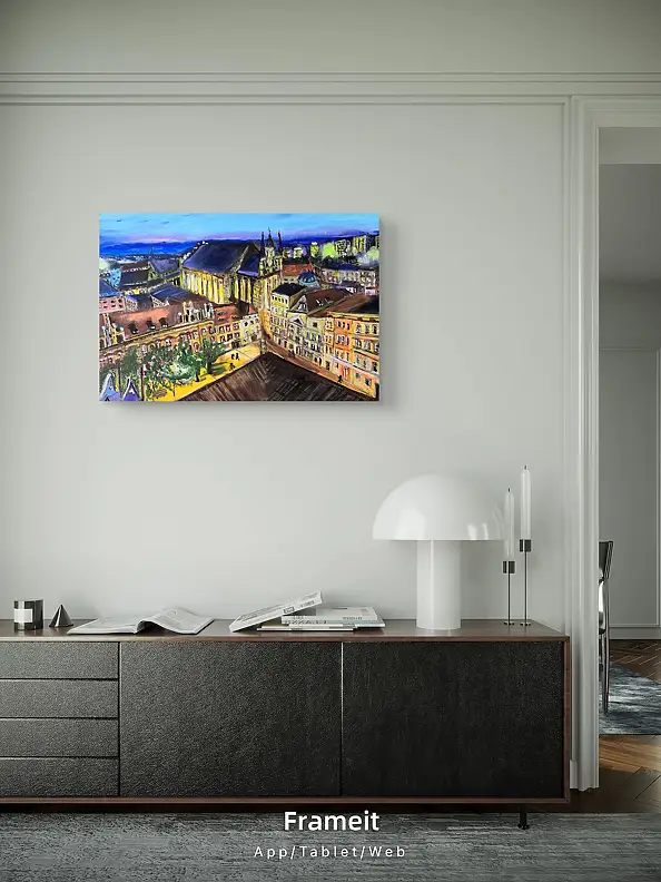 Krystyna Mościszko, Torun, acrylic on canvas 70x50x1 cm, Acrylic painting - canvas, 70 x 50