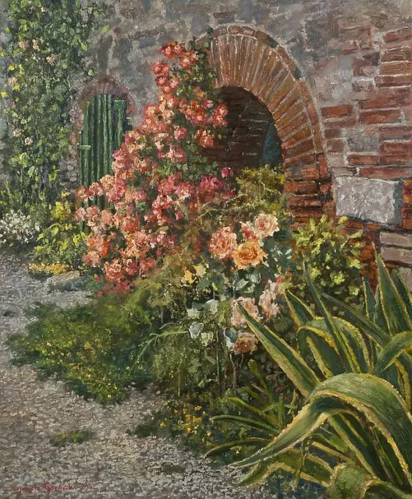 Wojciech Górecki -  Tuscany - Wall and flowers