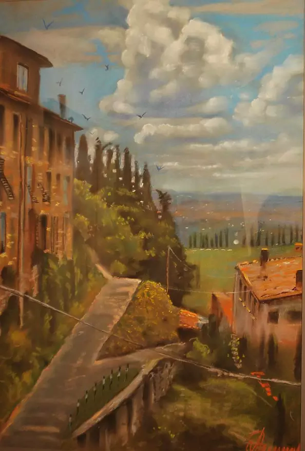 Andrzej Siewierski - Toskański pejzaż.-droga.