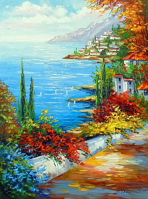 Olha Darchuk - Town by the sea