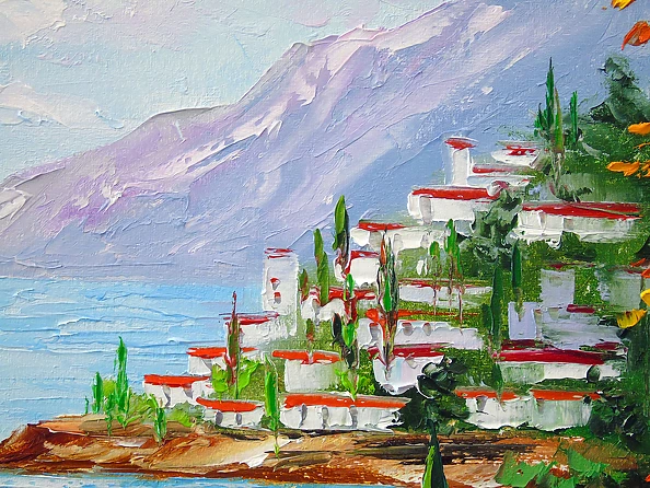 Olha Darchuk - Town by the sea
