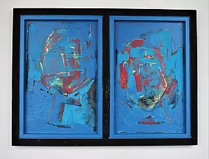 Piotr Kukla Qkla - "Toxic twins", oil / acrylic / canvas, 2018