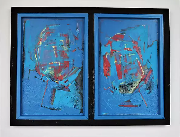 Piotr Kukla Qkla - "Toxic twins", oil / acrylic / canvas, 2018