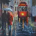 Marlena Łozińska - Tramwaj i para z parasolem