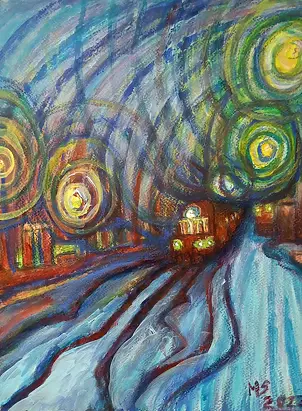 Marzena Salwowska - A tram trying to bend time and space