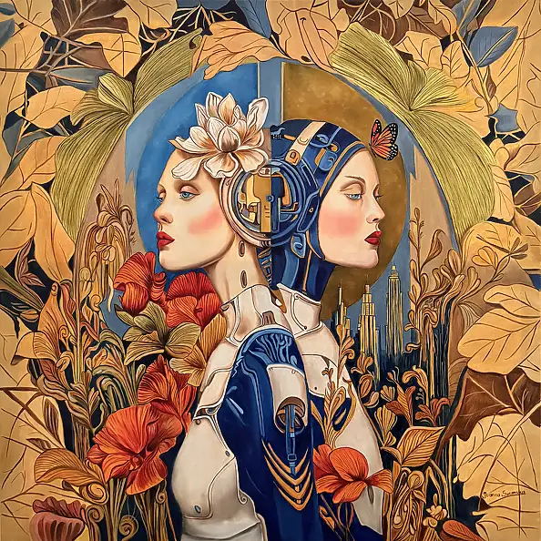 Joanna Szumska, Трансформация, Масляная картина - холст, 80 x 80