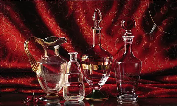 Aurelio Bruni - Trasparenze su fondo rosso