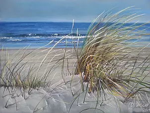 Andrzej Siewierski - Grass in the wind on the Baltic Sea.