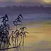 Małgorzata Baranowska - Gras auf dem Wasser mit Sonnenuntergang