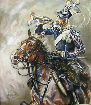 Małgorzata Wójtowicz Cichoń - Trumpeter on horseback