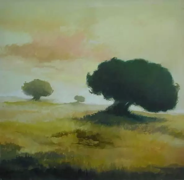 Salvatore Fratantonio - Trees on a yellow background