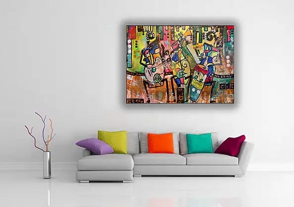 Marek Lutek, TriO 11604, Acrylic painting - canvas, 50 x 70