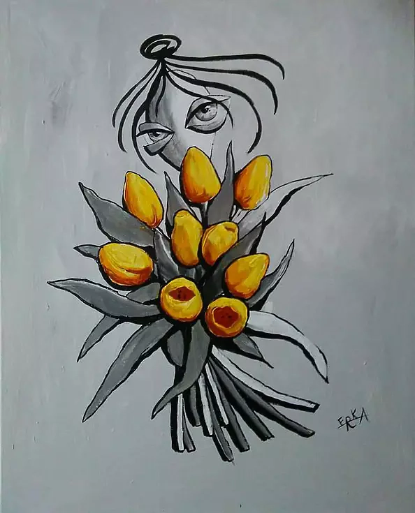 Romana Klinkosz - Avec des tulipes TROD