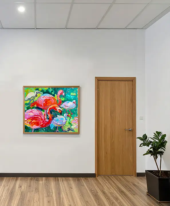 Anastasiia Kurkova, Tropikalny Spektakl, Obraz olejny - płótno, 85 x 70