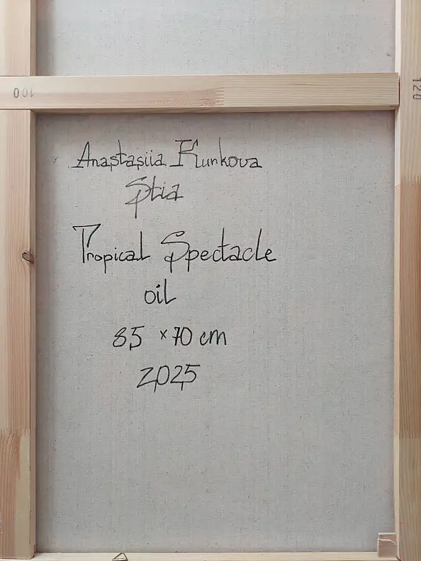 Anastasiia Kurkova, Tropikalny Spektakl, Obraz olejny - płótno, 85 x 70