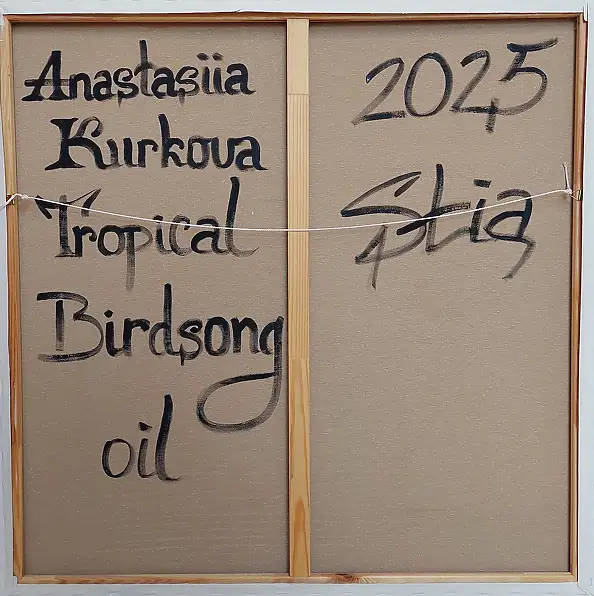 Anastasiia Kurkova, Tropikalny Śpiew, Obraz olejny - płótno, 90 x 90