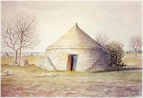 Luigi Abbattista - Dom trullo zimą