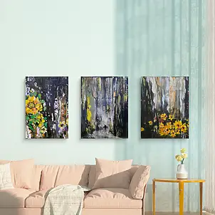 Ewa Mościszko, Triptych Steal Me Now, Acrylic painting - canvas, 40 x 50