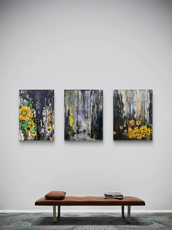 Ewa Mościszko, Triptych Steal Me Now, Acrylic painting - canvas, 40 x 50