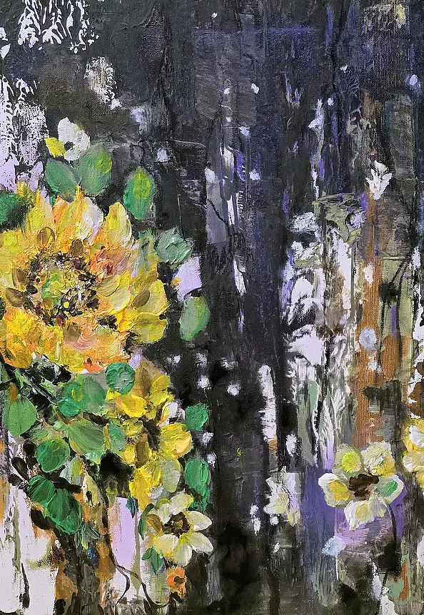 Ewa Mościszko, Triptych Steal Me Now, Acrylic painting - canvas, 40 x 50