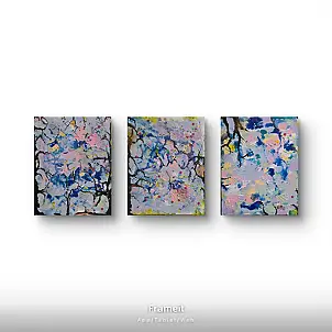 Ewa Mościszko, Beech triptych on canvas, Acrylic painting - canvas, 40 x 50