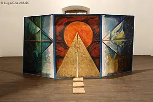 Eugeniusz Molski, Tryptyk, Obraz olejny - płótno, 450 x 200