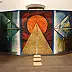 Eugeniusz Molski, Triptych, Oil painting - canvas, 450 x 200