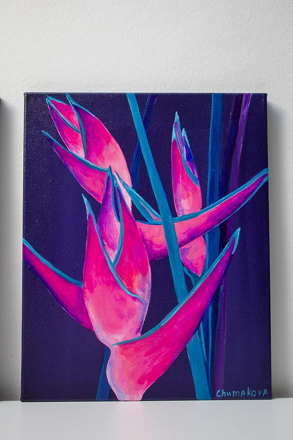 Oksana Chumakova - Painting triptych "Flowers"