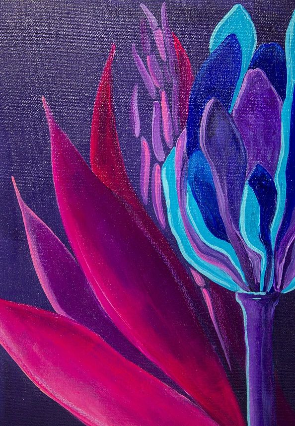 Oksana Chumakova - Painting triptych "Flowers"