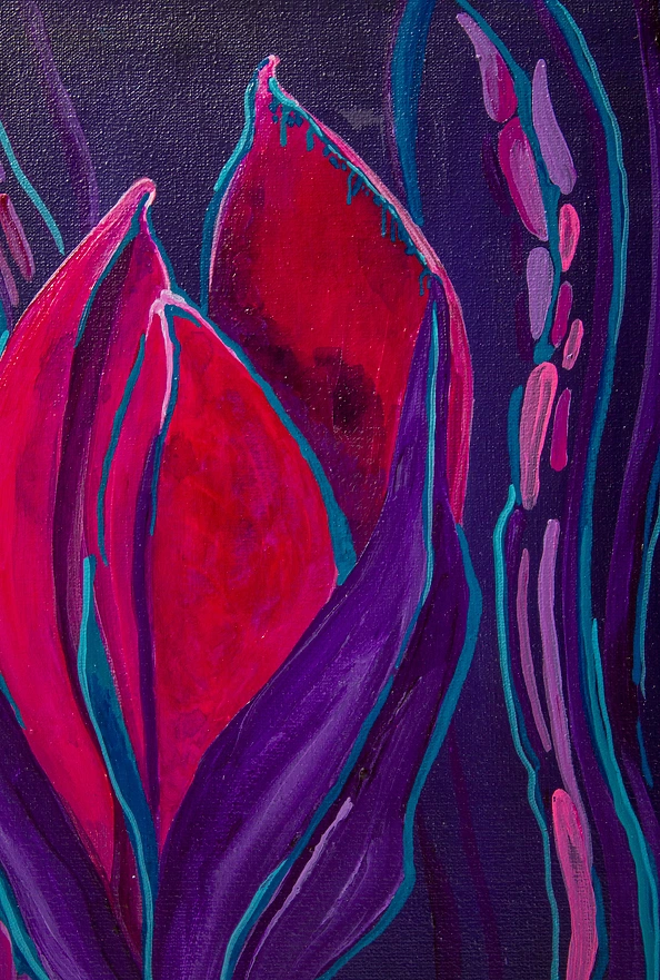 Oksana Chumakova - Painting triptych "Flowers"