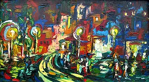 Jerzy Stachura - Triptych city (center)