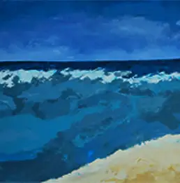 Bożena Siewierska, триптих море, Масляная картина - плита, 150 x 120