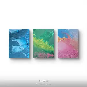 Ewa Mościszko, Triptych on canvas 75x55x1 cm, Acrylic painting - canvas, 55 x 75
