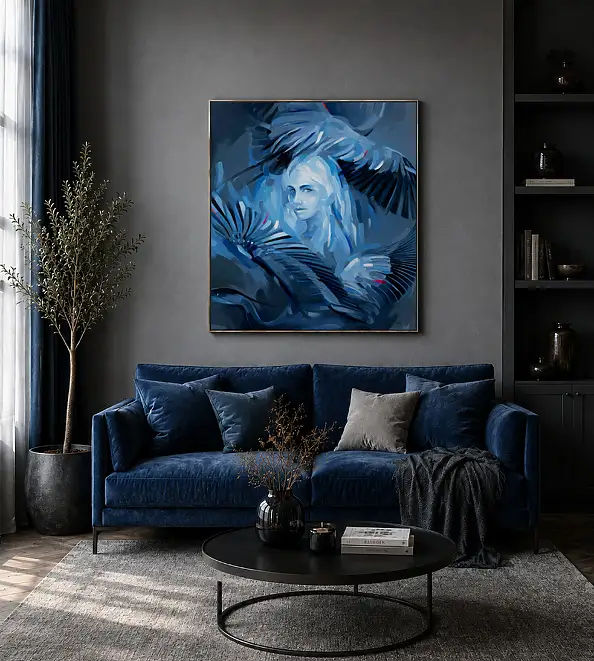 Magdalena Dziejma, Flutter de pensées 9, Peinture acrylique - toile, 110 x 120
