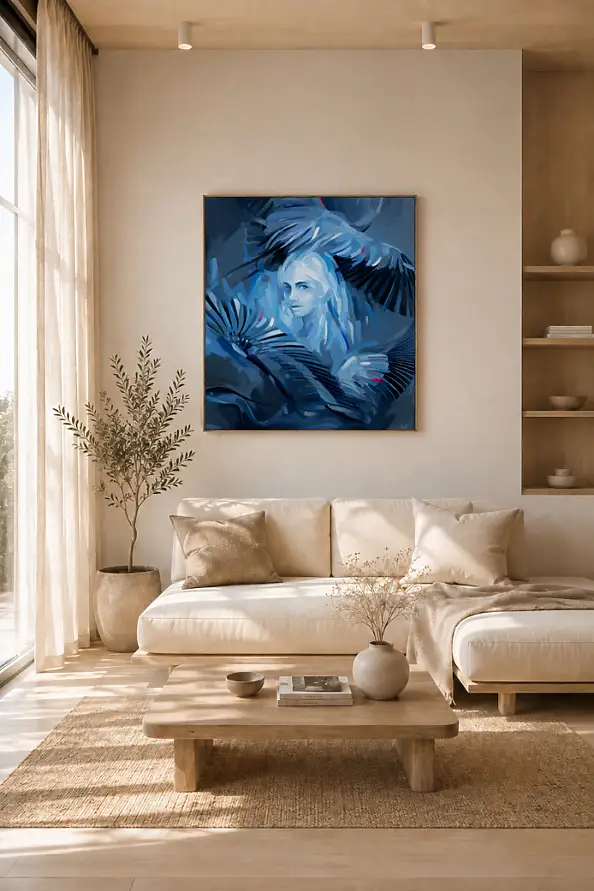 Magdalena Dziejma, Flutter de pensées 9, Peinture acrylique - toile, 110 x 120