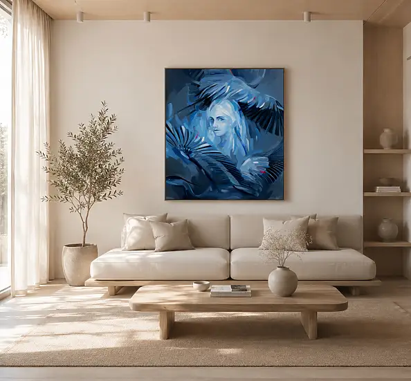Magdalena Dziejma, Flutter de pensées 9, Peinture acrylique - toile, 110 x 120