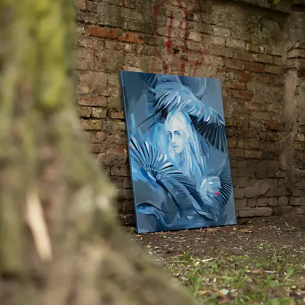 Magdalena Dziejma, Flutter de pensées 9, Peinture acrylique - toile, 110 x 120