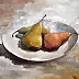 Wiaczesław Rogin - Three ripe pears on a round plate