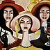Iwona Ostaszewska, Tre donne, Dipinto acrilico - tela, 60 x 80