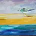 Anna Borcz, Trois mouettes, Peinture à l'huile - toile, 100 x 40