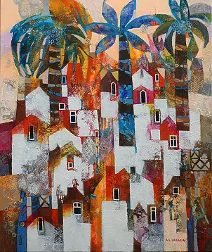 Alicja Słaboń Urbaniak - Three palm trees
