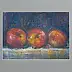 Krzysztof Tracz, Three peaches, Pastel - paper, 22 x 16