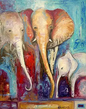 Ewa Boińska - Three elephants for luck