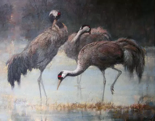 Ewa Lasek - three cranes