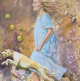 Aldona Zając, Wind anhalten, Acrylgemälde - Leinwand, 80 x 100