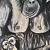 Ewa Mościszko, I'm sticking with my mom, Acrylic painting - canvas, 40 x 60