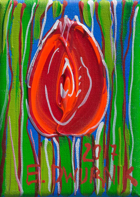 Edward Dwurnik - Red tulip